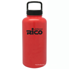 Durable Stainless Steel Vacuum Sports Bottle Red 64oz